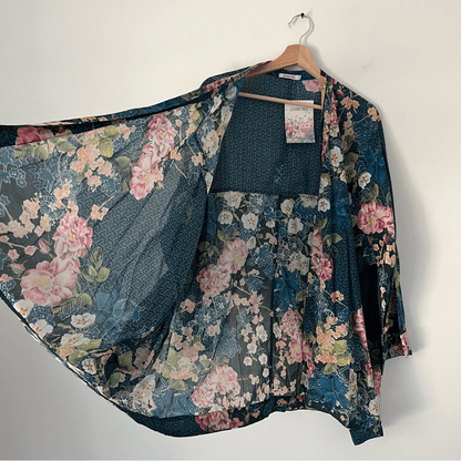 Johnny Was Cardi Timmie Print Floral Kimono Top NEW Plus Size 2X