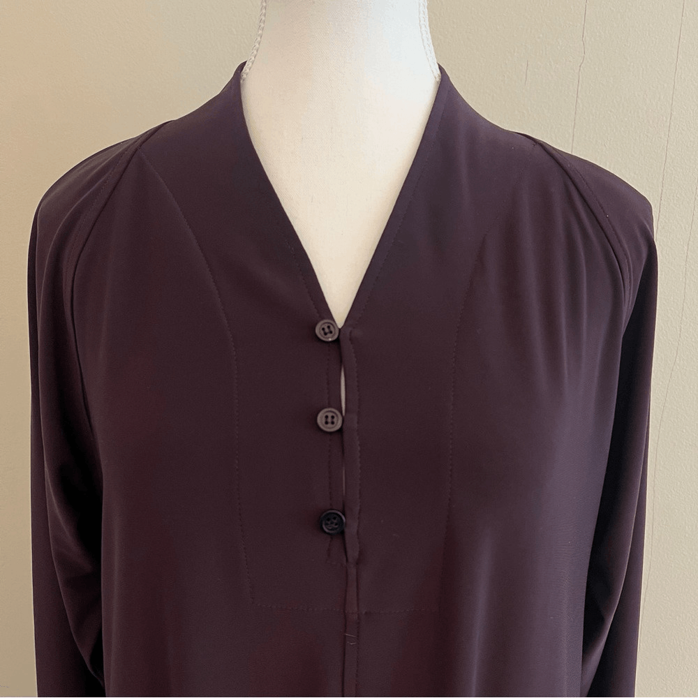 Sun Kim Lagenlook Tunic Top Long Sleeve Size Medium