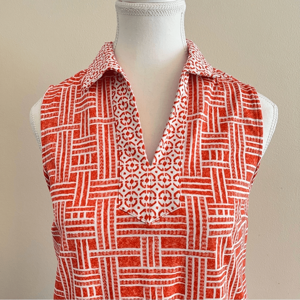 J. McLaughlin Joanna Catalina Cloth Shift Mini Dress Orange Coral Size Small