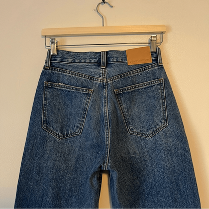 Aritzia Denim Forum The Farrah High Rise Wide Leg Jeans Medium Wash Size 24