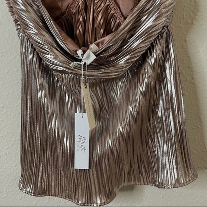 Anthropologie Monte Shimmer V-Neck Tank Top NEW Size Large