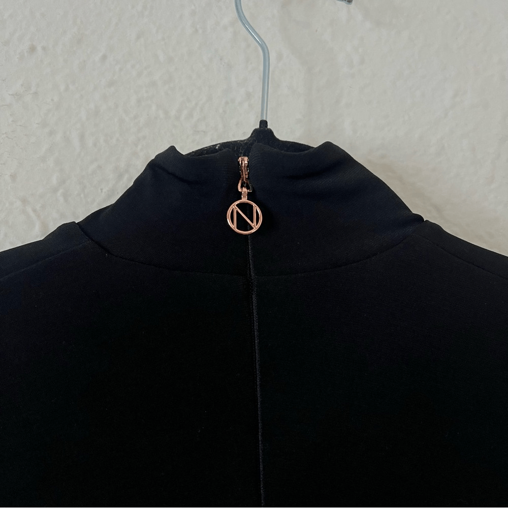 Nookie Charlize Mock Neck Cutout Black Mini Dress Size Small