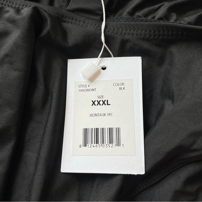 Andie Montauk Black Low Back One Piece Swimsuit NEW Size XXXL High Neck