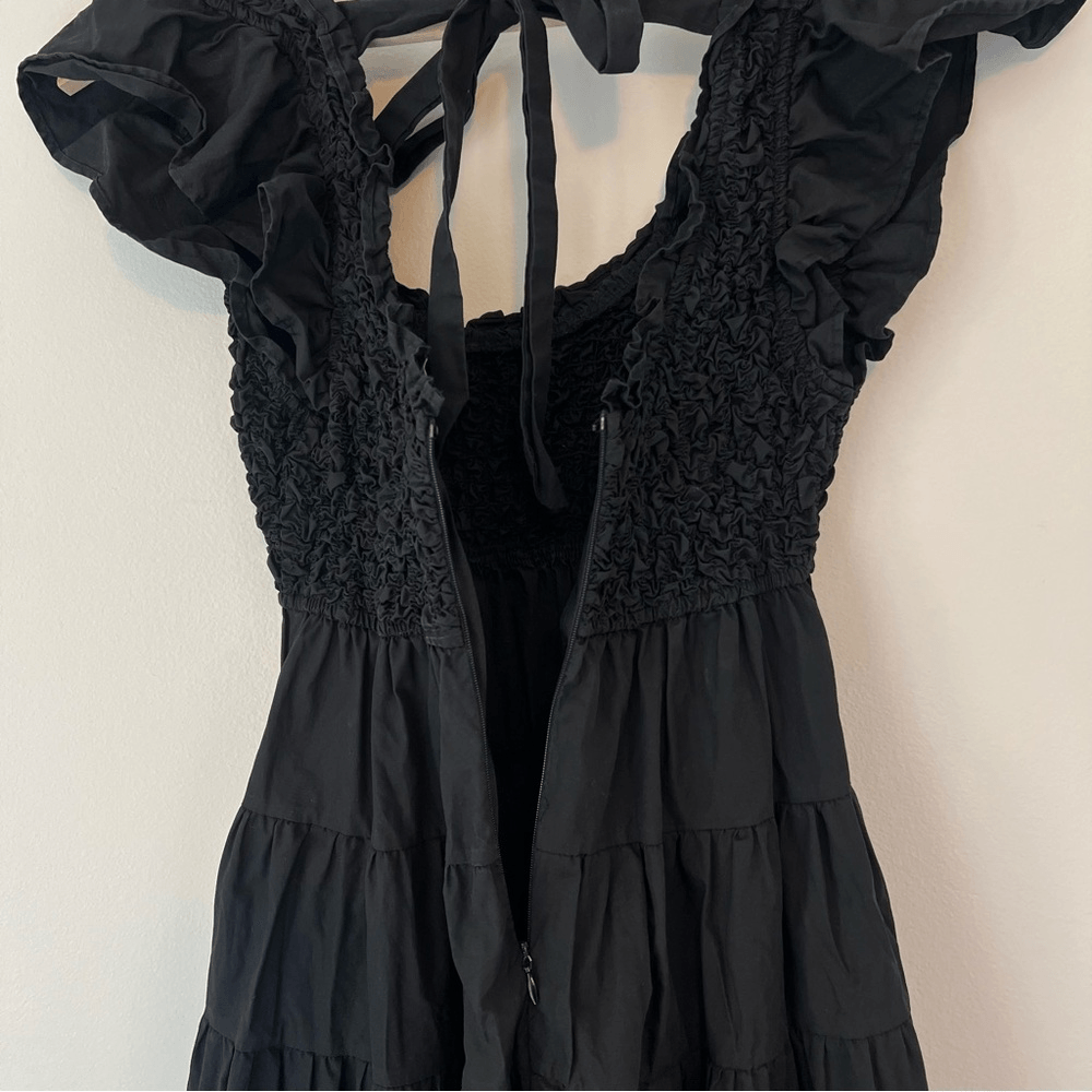 En Saison Black Matisse Flutter Sleeve Dress Size XS