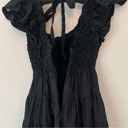 En Saison Black Matisse Flutter Sleeve Dress Size XS