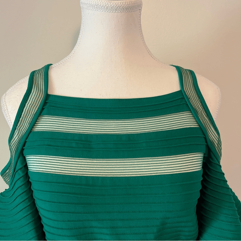 Tadashi Shoji Carlyn Bandage Bodycon Dress Flutter Sleeves Size XS