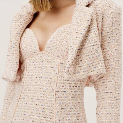 For Love & Lemons Dionne Cropped Blazer in Carnation NEW Size XS (BLAZER ONLY)
