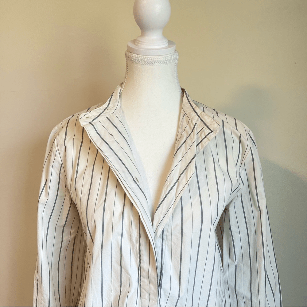 Madewell Striped The Perfect Tunic Shirt Size Small Long Sleeve