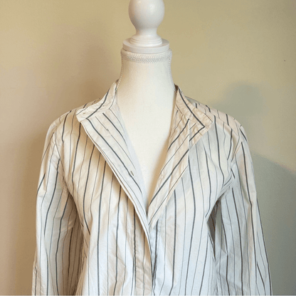 Madewell Striped The Perfect Tunic Shirt Size Small Long Sleeve