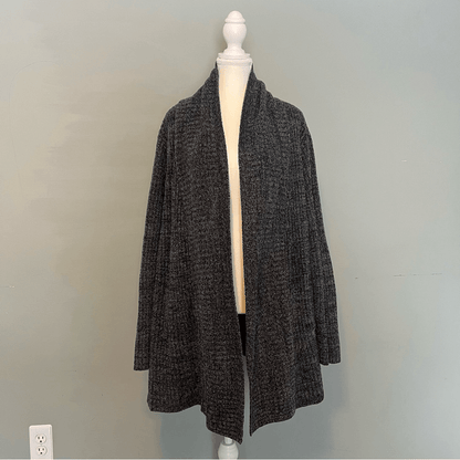 Barefoot Dreams Cozychic Lite Cardigan Pus Size 3X in Charcoal Gray STYLE 494