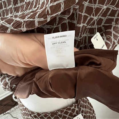 Pendleton Silk Geoprint 2 Piece Set NEW Sleeveless V-Neck Top & Midi Skirt Sz 8