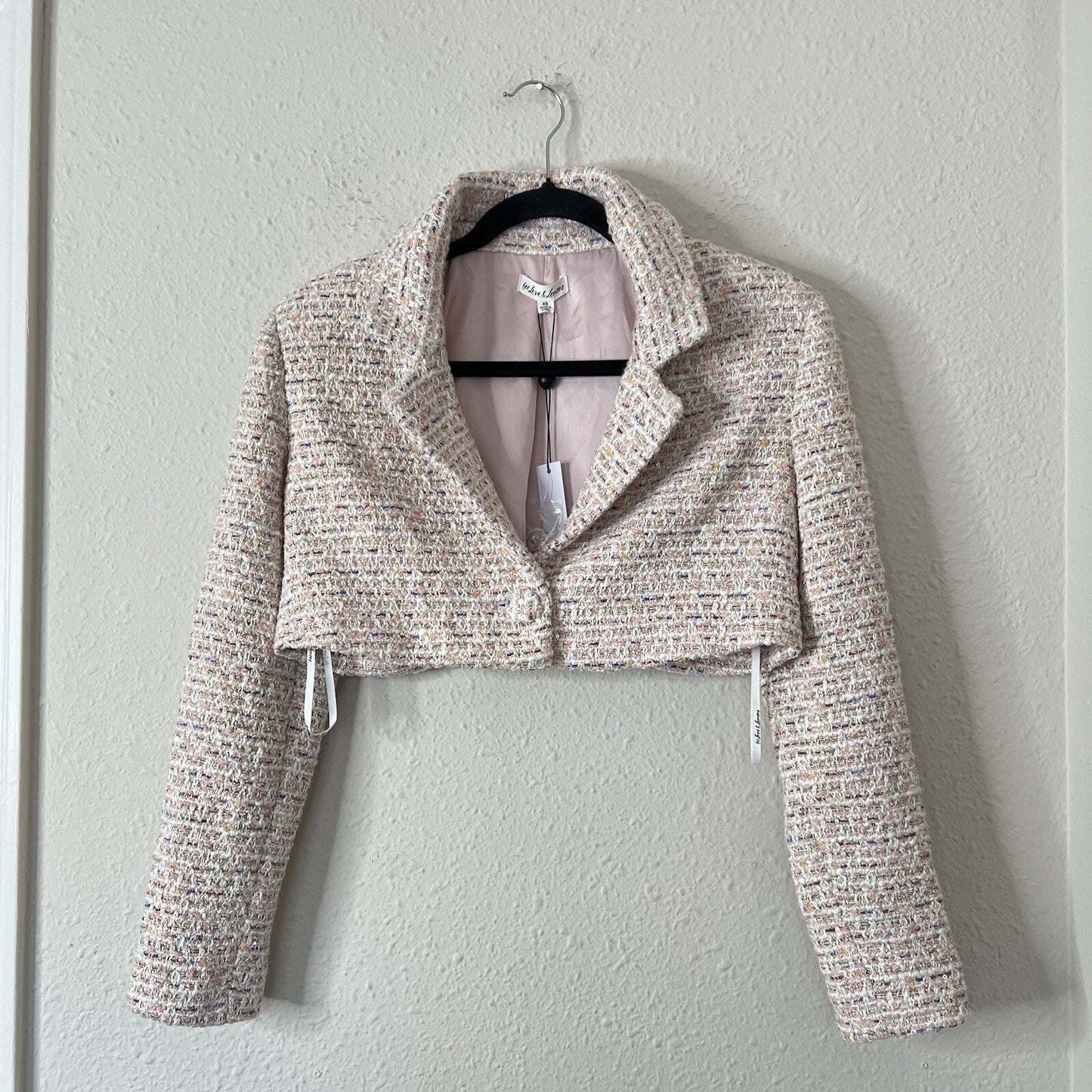 For Love & Lemons Dionne Cropped Blazer in Carnation NEW Size XS (BLAZER ONLY)