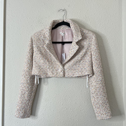 For Love & Lemons Dionne Cropped Blazer in Carnation NEW Size XS (BLAZER ONLY)