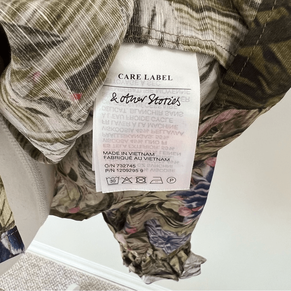 Los Angeles Atelier & Other Stories Voluminous Frilled Blouse Large Linen