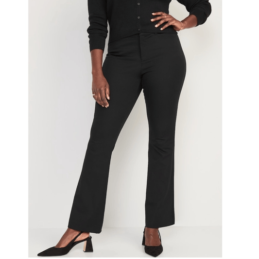Old Navy High Rise Pixie Flare Pants in Black NEW Plus Size 26