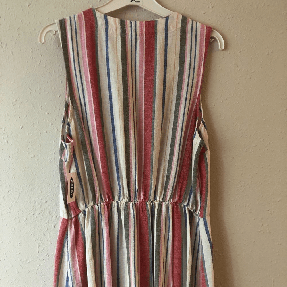 Old Navy Women’s Linen-Blend Striped Dress Size Small