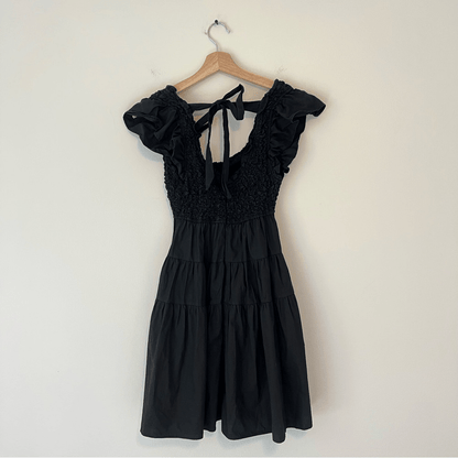En Saison Black Matisse Flutter Sleeve Dress Size XS