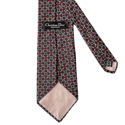 Christian Dior Silk Necktie Geometric Tie