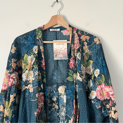 Johnny Was Cardi Timmie Print Floral Kimono Top NEW Plus Size 2X