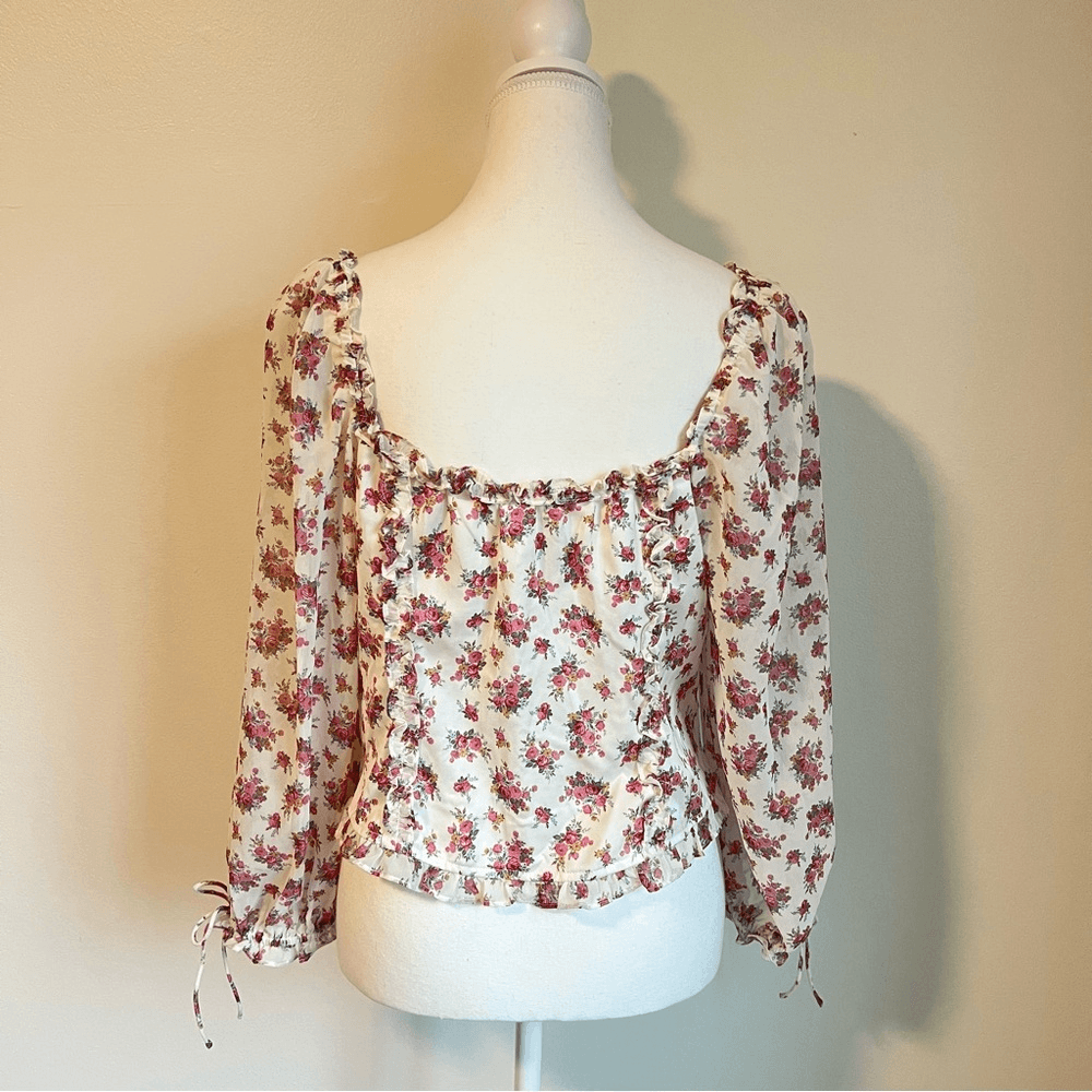 For Love & Lemons Etienne Floral Top Size Large