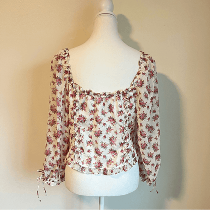 For Love & Lemons Etienne Floral Top Size Large