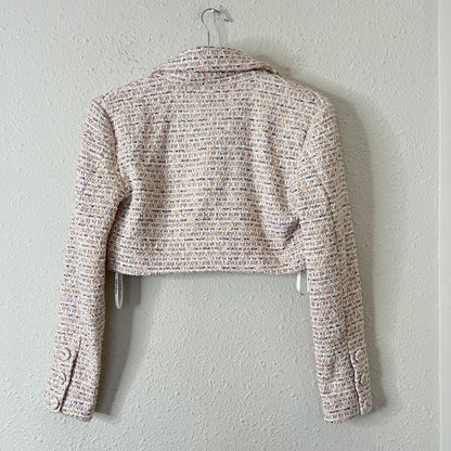 For Love & Lemons Dionne Cropped Blazer in Carnation NEW Size XS (BLAZER ONLY)
