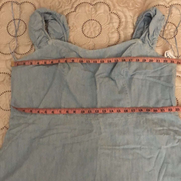 Old Navy Womens Fit & Flare Puff-Sleeve Smocked Jean Mini Dress NEW Plus Size 3X