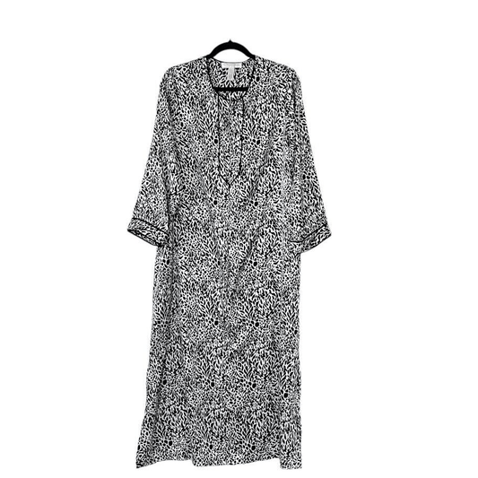 Oscar De La Renta Pink Label Nightgown Animal Print Sleep Dress Size Medium