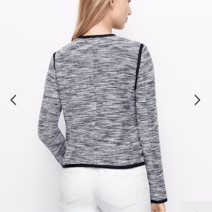 Ann Taylor Open Front Tweed Blazer Jacket Size Medium