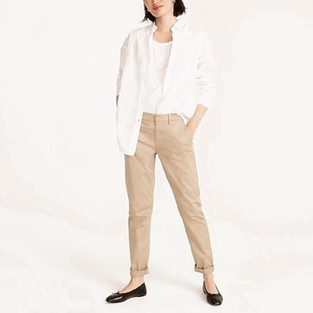 J. Crew City Fit Classic Twill Chino Pants Size 4S