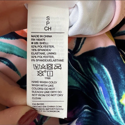 Old Navy Square Neck One Piece Tropical Floral Print Swimsuit NEW Size Small