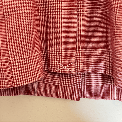 Anthropologie Avec Les Filles Red Houndstooth Plaid Longline Blazer NEW Size XL
