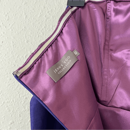 Jenny Yoo Parker Shantung Strapless Mini Cocktail Dress Size 10