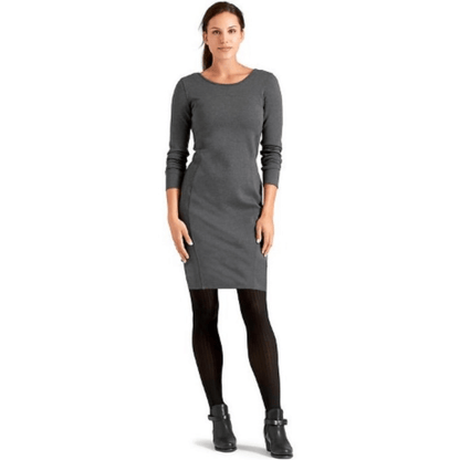 Athleta Illusion Ponte Knit Long Sleeve Dress Size Large in Gray