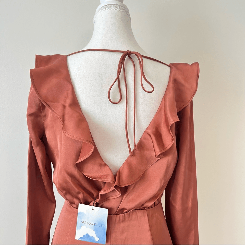 Majorelle Nelly Mini Dress Terracotta Brown NEW Size Small