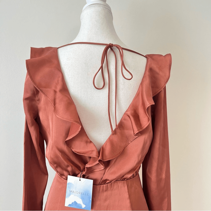 Majorelle Nelly Mini Dress Terracotta Brown NEW Size Small