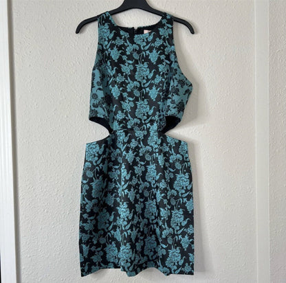 Anthropologie Hutch Floral Jacquard Cut-Out Mini Dress NEW Size 10
