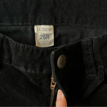 J. Crew City Fit Black Corduroy Pants Size 26R
