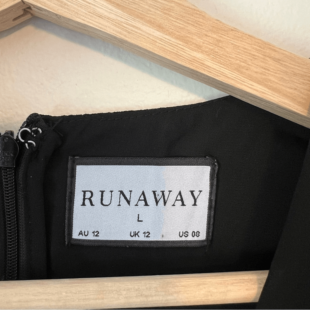 Runaway the Label Black Puff Long Sleeve Mini Dress Size 8