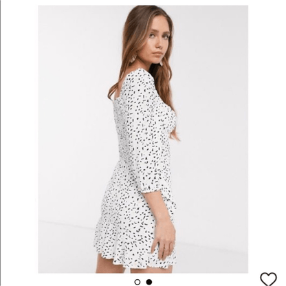 Rahi Stila Confetti Print Sweetheart Mini Dress Size XS