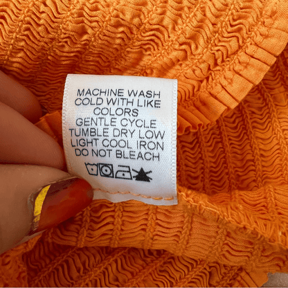 Xirena Issa Smocked Crop Top NEW in Orange Size Small