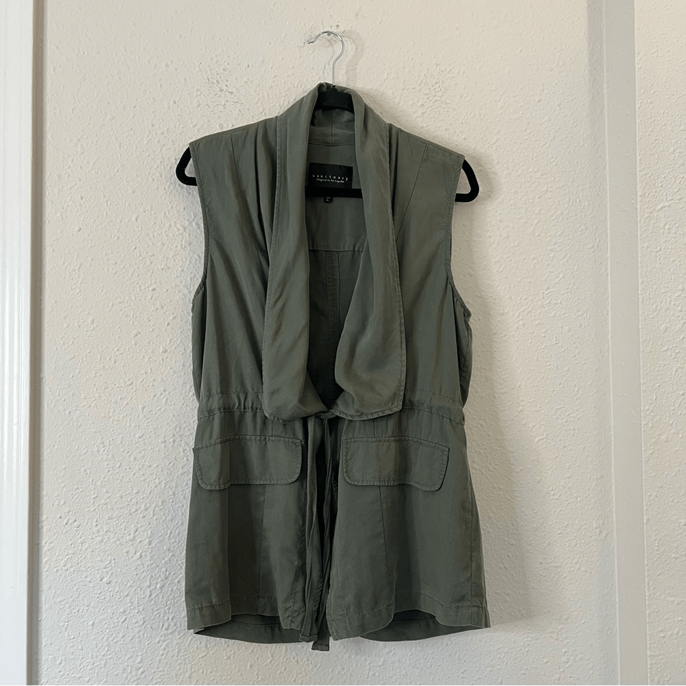 Sanctuary Army Green Utility Vest Size Large
