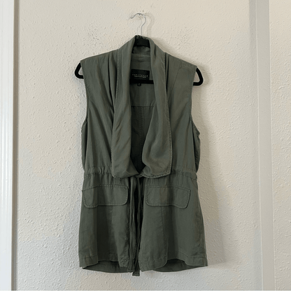 Sanctuary Army Green Utility Vest Size Large