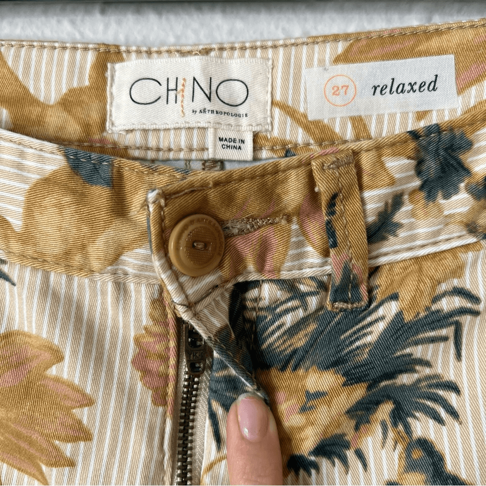 Anthropologie Relaxed Tropical Chino Pants Size 27