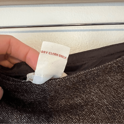 Sundance Brown Wool Wrap Mini Skirt Size 16 A-line Academia