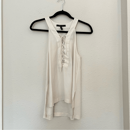 BCBGMaxazria Lace Up Tank Top Sleeveless Blouse Size XXS