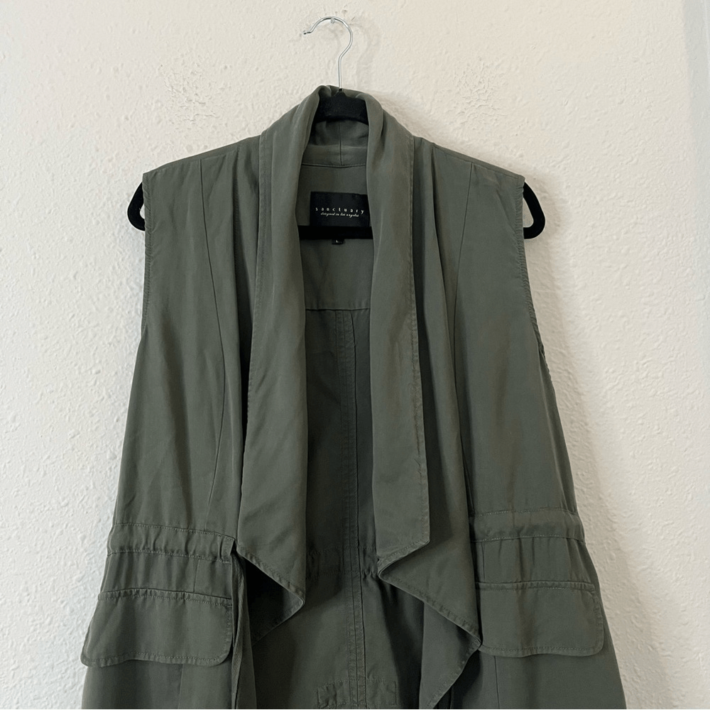 Sanctuary Army Green Utility Vest Size Large