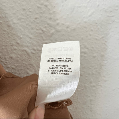 Aritzia Wilfred Brown Satin Cami Tank Top Size XS V Neck