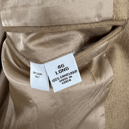 JOSEPH FEISS Mens Camel Hair Blazer Suit Size 46L Sport Coat Casual Jacket