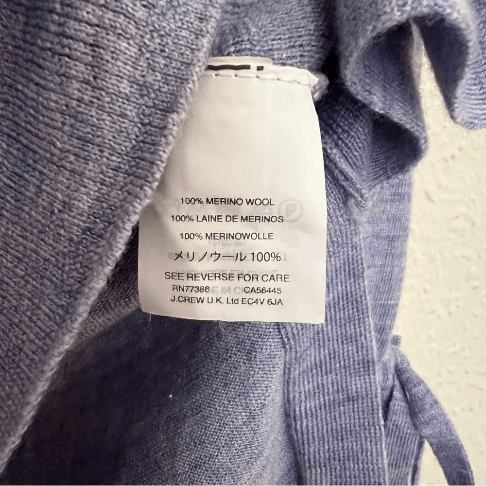 J. Crew 100% Merino Wool V-Neck Bell Sleeve Knit Sweater Size XXS